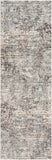 Presidential PDT-2304 Modern Polyester Rug PDT2304-3310 Medium Gray, Charcoal, Ivory, Butter, Pale Blue, Bright Blue, Lime, Peach, Burnt Orange 100% Polyester 3'3" x 10'