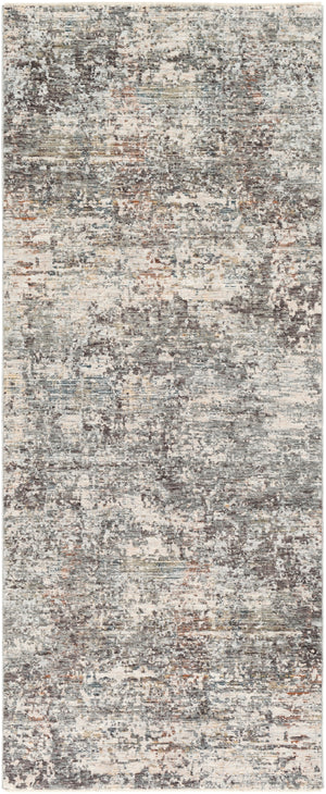Presidential PDT-2304 Modern Polyester Rug PDT2304-338 Medium Gray, Charcoal, Ivory, Butter, Pale Blue, Bright Blue, Lime, Peach, Burnt Orange 100% Polyester 3'3" x 8'