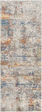 Presidential PDT-2305 Modern Polyester Rug PDT2305-338 Bright Blue, Burnt Orange, Peach, Pale Blue, Medium Gray, Charcoal, Ivory, Butter, Lime 100% Polyester 3'3" x 8'