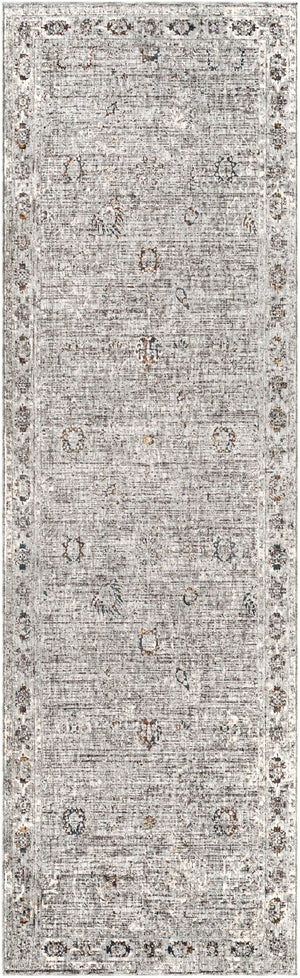 Presidential PDT-2307 Traditional Polyester Rug PDT2307-3310 Lime, Medium Gray, Ivory, Butter, Bright Blue, Peach, Burnt Orange, Pale Blue, Charcoal 100% Polyester 3'3" x 10'