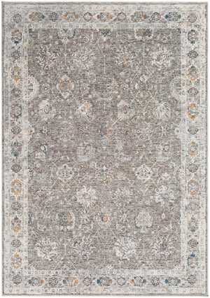 Presidential PDT-2307 Traditional Polyester Rug PDT2307-9131 Lime, Medium Gray, Ivory, Butter, Bright Blue, Peach, Burnt Orange, Pale Blue, Charcoal 100% Polyester 8'10" x 12'10"