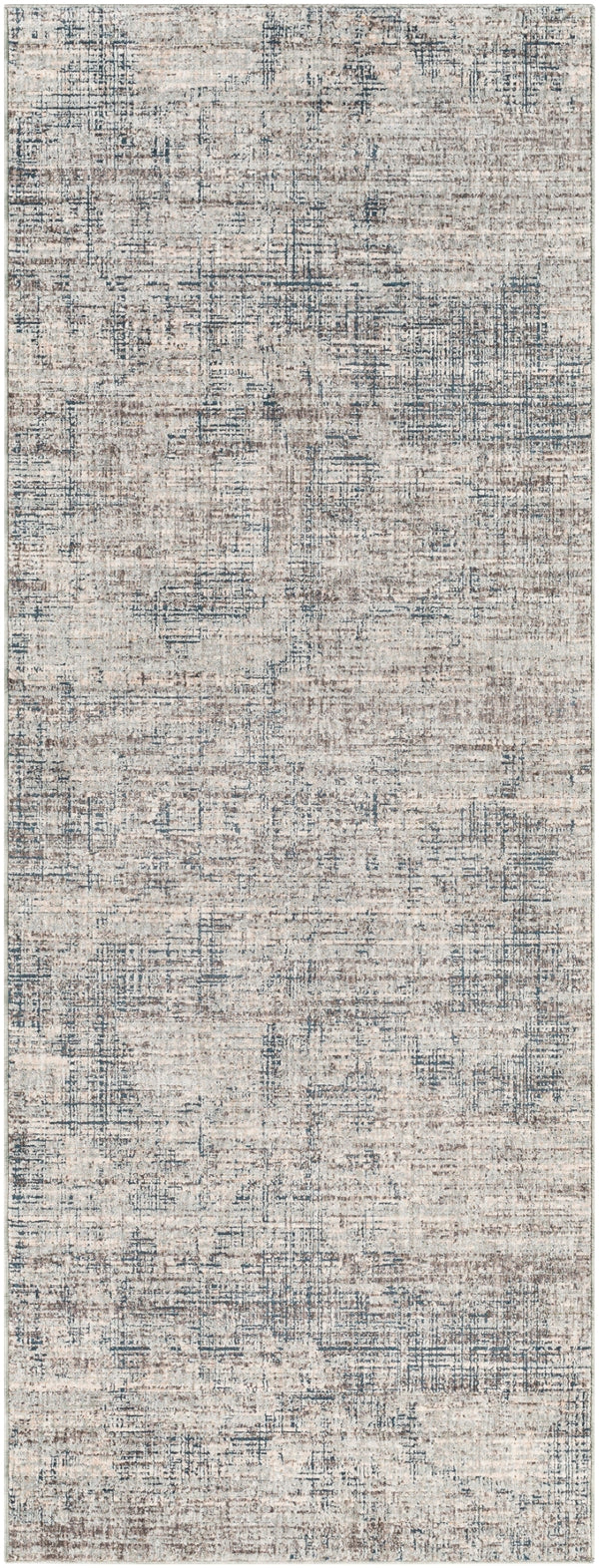 Presidential PDT-2308 Modern Polyester Rug PDT2308-338 Medium Gray, Charcoal, Ivory, Butter, Pale Blue, Bright Blue, Lime, Peach, Burnt Orange 100% Polyester 3'3" x 8'