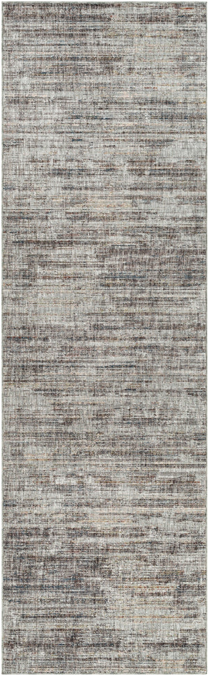 Presidential PDT-2309 Modern Polyester Rug PDT2309-3310 Medium Gray, Charcoal, Ivory, Butter, Pale Blue, Bright Blue, Lime, Peach, Burnt Orange 100% Polyester 3'3" x 10'