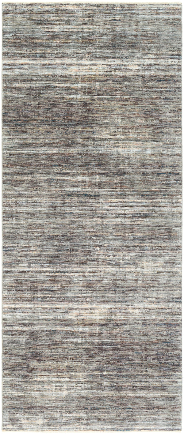 Presidential PDT-2309 Modern Polyester Rug PDT2309-338 Medium Gray, Charcoal, Ivory, Butter, Pale Blue, Bright Blue, Lime, Peach, Burnt Orange 100% Polyester 3'3" x 8'