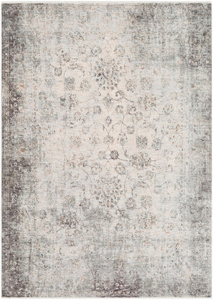 Presidential PDT-2310 Traditional Polyester Rug PDT2310-9131 Medium Gray, Ivory, Butter, Pale Blue, Bright Blue, Charcoal, Lime, Peach, Burnt Orange 100% Polyester 8'10" x 12'10"