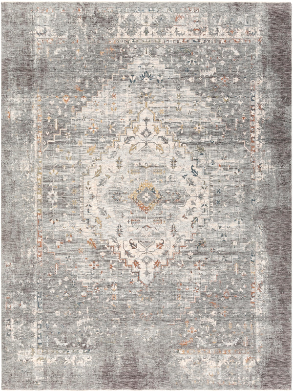 Presidential PDT-2311 Traditional Polyester Rug PDT2311-710103 Medium Gray, Charcoal, Ivory, Butter, Pale Blue, Bright Blue, Lime, Peach, Burnt Orange 100% Polyester 7'10" x 10'