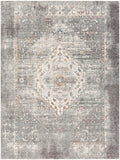 Presidential PDT-2311 Traditional Polyester Rug PDT2311-710103 Medium Gray, Charcoal, Ivory, Butter, Pale Blue, Bright Blue, Lime, Peach, Burnt Orange 100% Polyester 7'10" x 10'