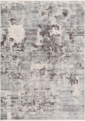 Presidential PDT-2314 Modern Polyester Rug PDT2314-9131 Pale Blue, Dark Green, Bright Blue, Medium Gray, Charcoal, Ivory 100% Polyester 8'10" x 12'10"