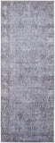 Presidential PDT-2319 Traditional Polyester Rug PDT2319-338 Bright Blue, Pale Blue, Dark Blue, Charcoal, Medium Gray, Ivory 100% Polyester 3'3" x 8'