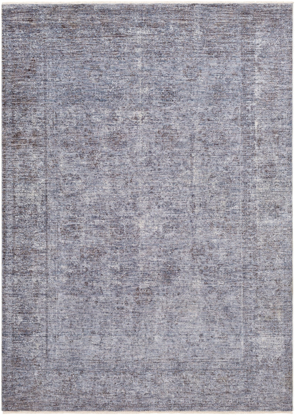 Presidential PDT-2319 Traditional Polyester Rug PDT2319-9131 Bright Blue, Pale Blue, Dark Blue, Charcoal, Medium Gray, Ivory 100% Polyester 8'10" x 12'10"
