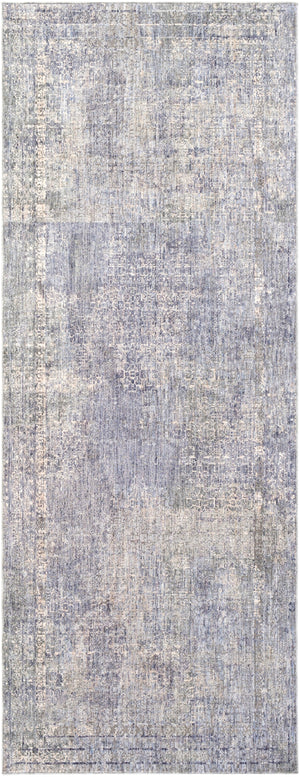 Presidential PDT-2320 Traditional Polyester Rug PDT2320-338 Bright Blue, Dark Green, Medium Gray 100% Polyester 3'3" x 8'