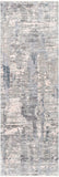 Presidential PDT-2322 Modern Polyester Rug PDT2322-338 Medium Gray, Bright Blue, Pale Blue, Dark Blue, Charcoal, Dark Green, Ivory 100% Polyester 3'3" x 8'