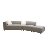 Portfino Modern Sectional Sofa with Fur Pillow