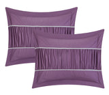 Cheryl Plum Queen 10pc Comforter Set