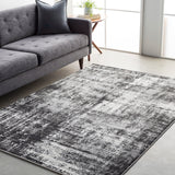 Pepin PEI-1006 Modern Polypropylene Rug PEI1006-71110 Charcoal, Black, Cream, Medium Gray 100% Polypropylene 7'10" x 10'