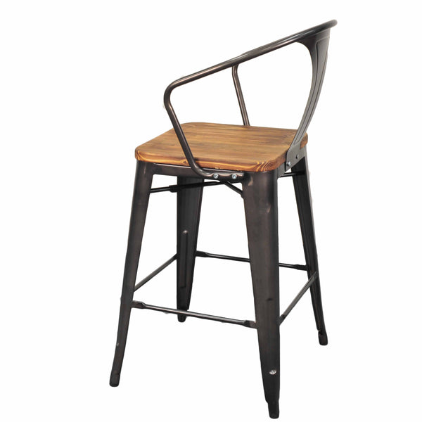 Metropolis Adjustable High-Back Office Chair with Stylish Upholstery, Chrome Armrests, and Wheels