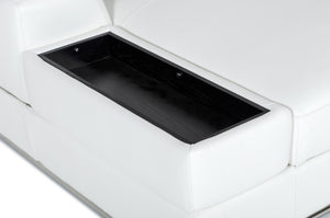 VIG Furniture Divani Casa Pella - Modern White Italian Leather U Shaped Sectional Sofa VGCA5106-LAF