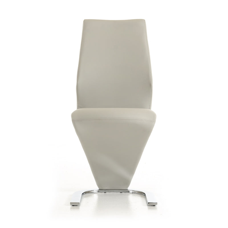 VIG Furniture Penn - Modern Light Grey Leatherette Dining Chair (Set of 2) VGGUJCD-6606-LTGRY