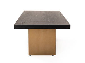 VIG Furniture Modrest Perret - Large Glam Black Ash + Brushed Brass Dining Table VGGMDT-1330D-LRG-BLK-DT
