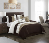 Lainy Brown Queen 5pc Comforter Set