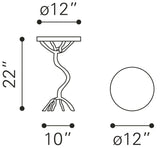 Zuo Modern Joel Marble, MDF, Aluminum Modern Commercial Grade Side Table White, Silver Marble, MDF, Aluminum