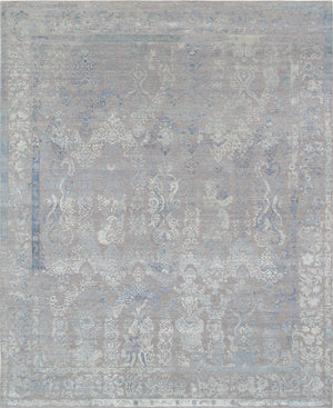 Pasargad Transitional Collection Hand-Knotted Silk & Wool Area Rug PF-10GB 8X10-PASARGAD