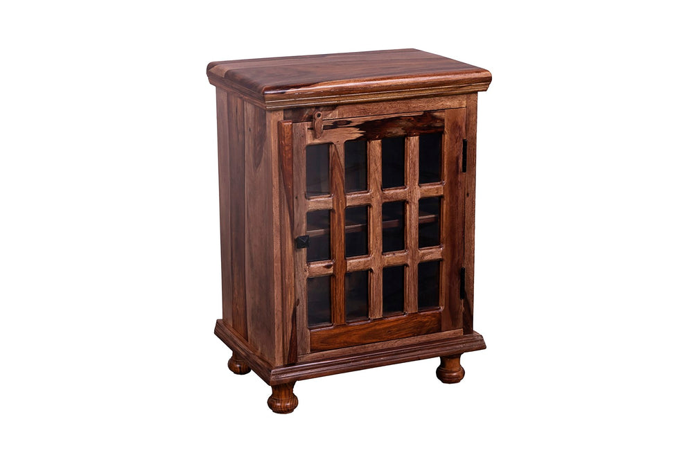 Porter Designs Taos Solid Sheesham Wood Natural Cabinet Brown 05-116-26-1085H