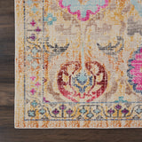 Nourison Vintage Kashan VKA04 Vintage Machine Made Power-loomed Indoor Area Rug Ivory/Multicolor 8'10" x 11'10" 99446455697