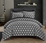 Elizabeth Black King 3pc Duvet Set