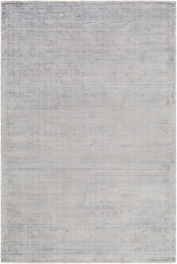 Prague PGU-4003 Modern Viscose, Wool Rug PGU4003-913 Medium Gray, Ivory 60% Viscose, 40% Wool 9' x 13'