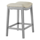 Grover Leatherette Counter Stool Matte Beige