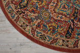 Nourison Nourison 2020 NR205 Persian Machine Made Loomed Indoor Area Rug Terracotta 7'5" x ROUND 99446363534