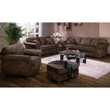 Porter Designs Elk River Leather-Look & Nail Head Transitional Living Room Set Brown 01-33C-05-975-KIT