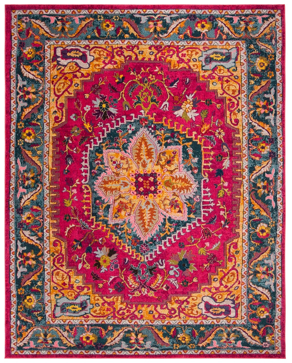 Safavieh Phoenix 153 Traditional Flat Weave Rug Fuchsia / Blue PHX153R-10