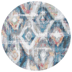 Phoenix 256 Contemporary Power Loomed 100% Polypropylene Rug Ivory / Blue