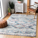 Phoenix 274 Contemporary Power Loomed 100% Polypropylene Rug Blue / Ivory