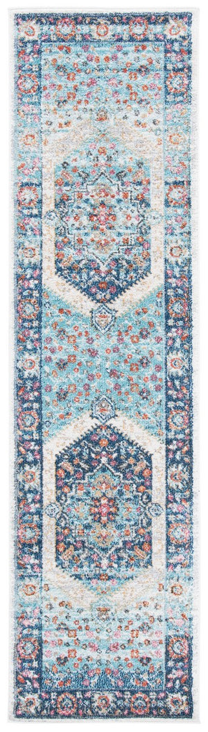 Phoenix 291 Transitional Power Loomed 100% Polypropylene Rug Ivory / Blue
