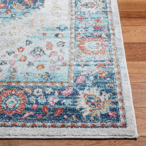 Phoenix 291 Transitional Power Loomed 100% Polypropylene Rug Ivory / Blue