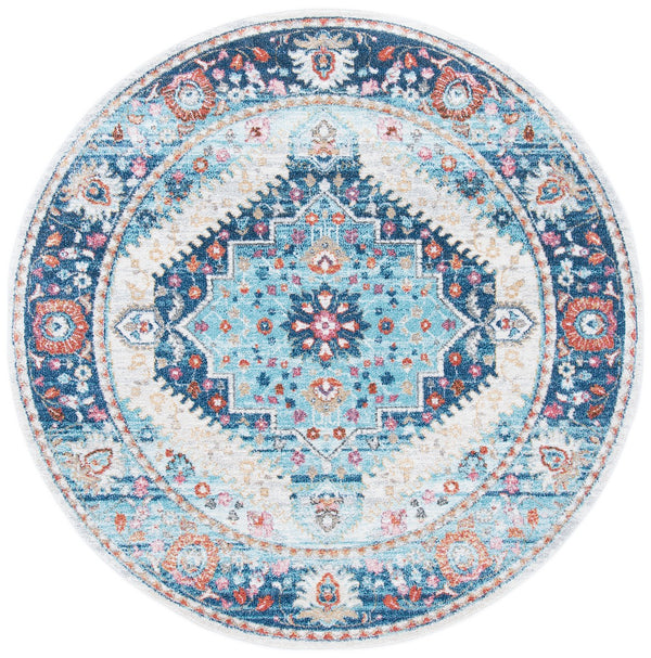 Phoenix 291 Transitional Power Loomed 100% Polypropylene Rug Ivory / Blue