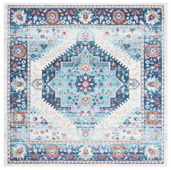 Phoenix 291 Transitional Power Loomed 100% Polypropylene Rug Ivory / Blue