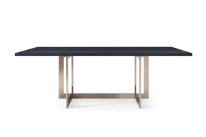 VIG Furniture Modrest Pike - Modern Black Ash & Brass Dining Table VGVCT8961W-BLK-DT