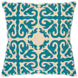 Safavieh Moroccan  Pillow -Set Of 2 Blue Rain 100% Cotton Canvas [Hand Stitched Embroidery] PIL100C-2222-SET2