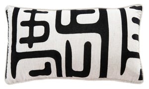 Safavieh Maize  Pillow Beige/Black 60% Linen 40% Cotton/Poly Insert PIL162A-1236