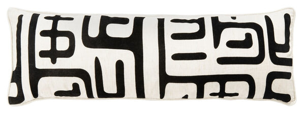 Safavieh Maize  Pillow Beige/Black 60% Linen 40% Cotton/Poly Insert PIL162A-1236