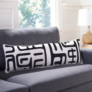 Safavieh Maize  Pillow Beige/Black 60% Linen 40% Cotton/Poly Insert PIL162A-1236