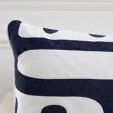 Safavieh Maize Pillow - Set of 2 Beige / Navy Cotton PIL162B-2424-SET2