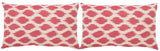 Safavieh Polka Dots  Pillow -Set Of 2 Rose 100% Cotton PIL504A-2222-SET2