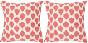 Safavieh Polka Dots  Pillow -Set Of 2 Rose 100% Cotton PIL504A-2222-SET2