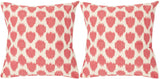 Safavieh Polka Dots  Pillow -Set Of 2 Rose 100% Cotton PIL504A-2222-SET2