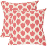 Safavieh Polka Dots  Pillow -Set Of 2 Rose 100% Cotton PIL504A-2222-SET2